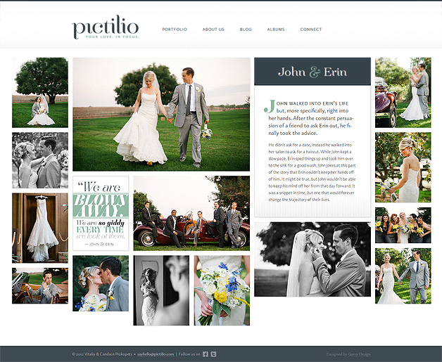 A screenshot of the Pictilio website